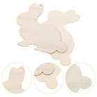  20 Pcs Rabbit Garden Ornaments Toys Boredom Breaker DIY Wood Pendants
