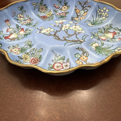 Lote mixto vintage pintado a mano chino, ruso Toleware, zodiaco atrapar todas las bandejas - Imagen 6 de 15