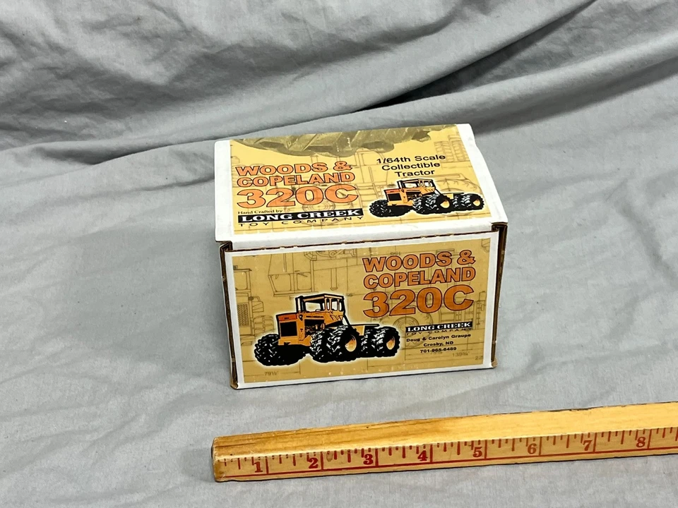 Woods & Copeland 320C 4WD Tractor Long Creek Toys 1:64 w Duals Yellow - Image 2 of 4