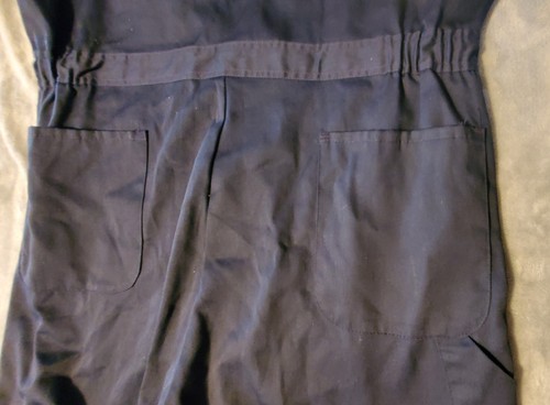 Vintage Roebucks Coveralls Men’s Size 44R Navy Blue Mechanics Jump Suit Full Zip - Picture 10 of 13