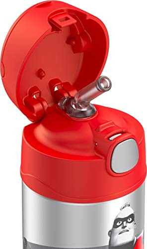 THERMOS FUNTAINER 12 Unzen Edelstahl Vakuum Isoliert Kinder Strohhalm Flasche - Bild 5 von 6