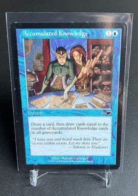 Akkumuliertes Wissen, MTG Nemesis (2000). Common Blue Instant LP