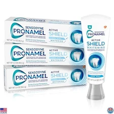 Sensodyne Pronamel Active Shield Whitening Enamel Toothpaste, Cool Mint - 3.4