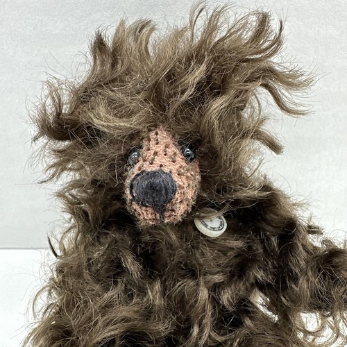 World Of Miniature Bears Dollhouse  4" Mohair Pellet Bear Chocolate Chip VGC - Picture 2 of 12