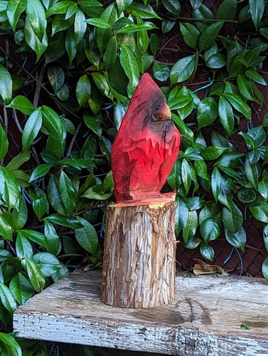 Cardenal del Norte hecho a mano | Decoración del hogar o arte de patio hecho en los EE. UU. por Wood Chai - Imagen 4 de 12