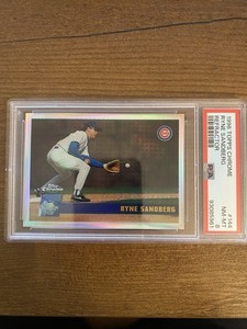 1996 Topps Chrome #144 Ryne Sandberg Refractor PSA 8 NM-MT
