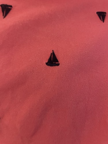 TALBOTS Pink Bermuda Shorts Blue Sail Boats Cotton Blend 10 Petite (Unisex) - Picture 8 of 8