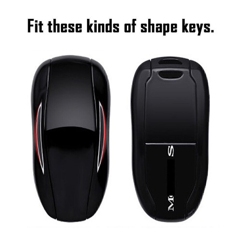Red Car Smart Key Fob Case Cover Accessories Fit Tesla Model S 2012-19 /3 18-19 - Picture 5 of 5