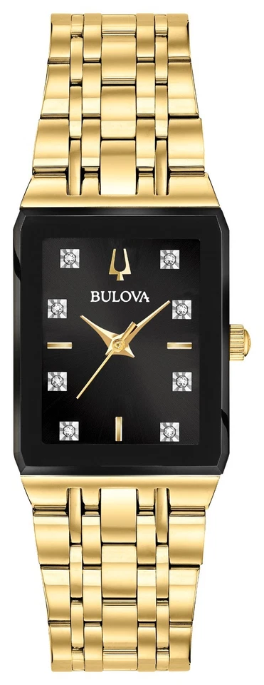 Bulova Women's Quadra Quartz Gold Stainless Steel Watch 20MM 97P135