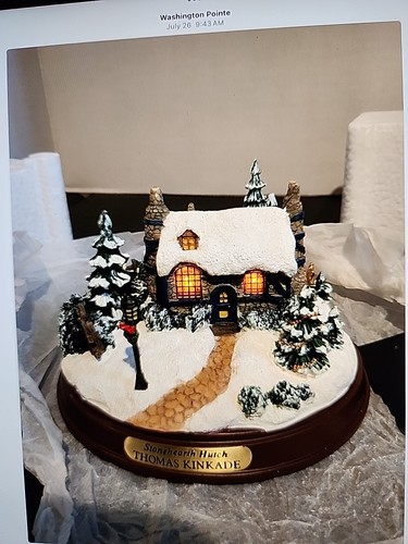THOMAS KINKADE Lighted Cottage Collection "Stonehearth Hutch" Lighted Cottage - Picture 2 of 3