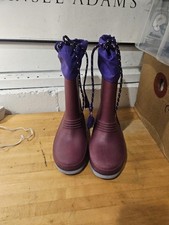 L.L Bean La Crosse Rubber Rain Snow Boots Purple USA MADE Men 4 Vintage