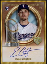 2024 Topps Gilded Evan Carter 1/1 Platinum Signature Auto RC Digital Card
