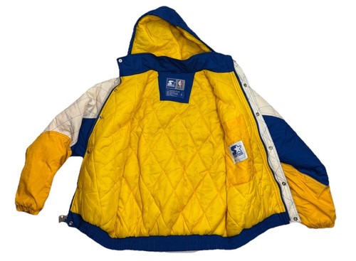 Vintage Golden State Warriors NBA Hooded Puffer Starter Jacket Mens Size Small - Bild 3 von 12