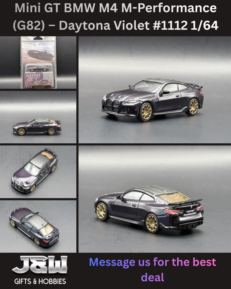 Mini GT BMW M4 M-Performance (G82) – Daytona Violet #1112 1/64 - Image 1 of 1