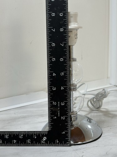 Dunelm Table Lamps x 2 Clear Bubble Spheres Matal Base Torpedo Switch - Picture 12 of 13