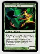 MTG, Scars of Mirrodin, Copperhorn Scout, Normal, No.116, C Creature — Elf Scout