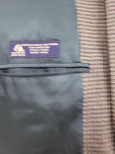 Jos A Bank 43R grau Hahnentritt Wolle gefüttert Sport Mantel Blazer Jacke EUC - Bild 7 von 8