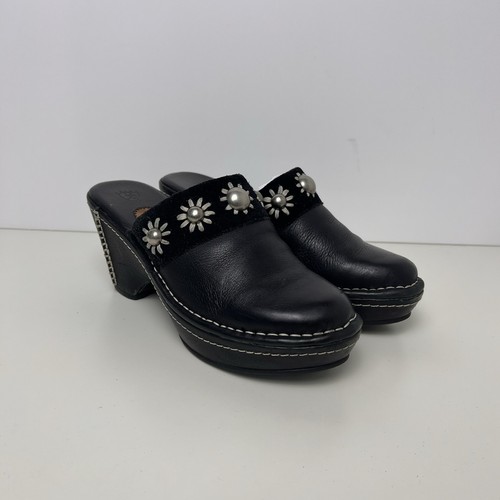 Ariat Leder Absatz Clogs Pantolette bestickt Blume Nieten schwarz US 8 B - Bild 3 von 11