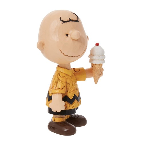 Jim Shore Peanuts Mini Charlie Brown con gelato statuina 3 pollici - Foto 3 di 5