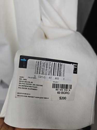 60R, J. Ferrar Total Stretch, Big & Tall Ivory, (neu) - Bild 7 von 7