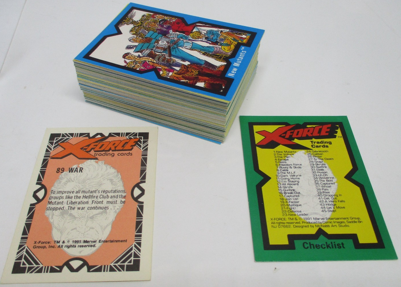 1991 X-FORCE 90 Card Set COMIC IMAGES Marvel Comics  CM5500