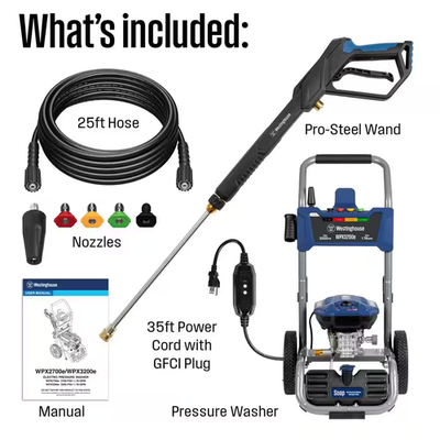 #ad 3200 PSI 1.76 GPM 13 Amp Cold Water Electric Powered Pressure Washer with Tur... $343.21