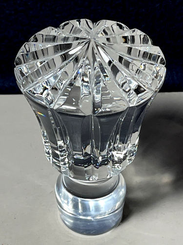 Vintage Clear Crystal Bottle Decanter Stopper 3-5/8" Heavy - Picture 2 of 6