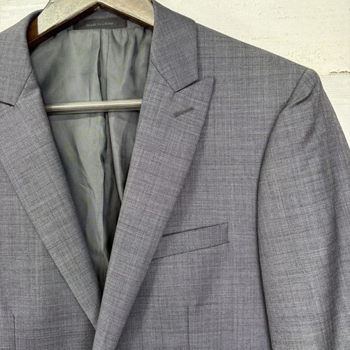 Calvin Klein Para Hombres Gris Extremo Calce Ajustado Lana 2 Botones Traje Chaqueta Talla 38R - Imagen 5 de 14