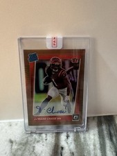2021 Donruss Optic Ja'Marr Chase #207 Rated Rookie Bronze Prizm RC Auto Bengals