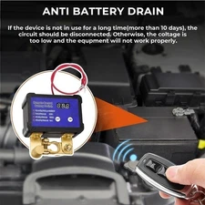 Kill Switch for Car 12V 240A Remote Battery Disconnect Switch with Led US