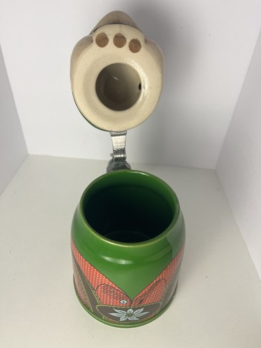 Vtg Gerzit Gerz West Germany Bierseidel Lidded German Beer Stein Bavarian Man - Bild 12 von 13