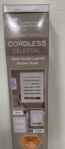 Cordless Window Roller Shades Celestial Sheer Double-Layered Roman Shade-Gray - Picture 3 of 6