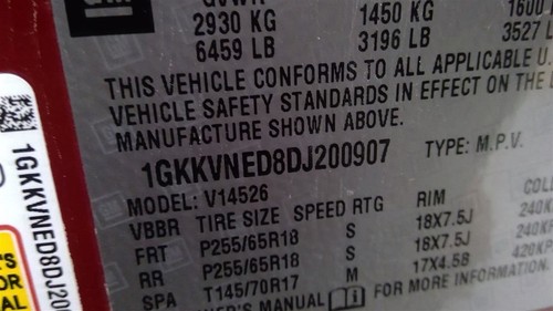 Chassis ECM Communication Left Hand Quarter Wheel Well Fits 13 ACADIA 1684876 - Picture 6 of 22