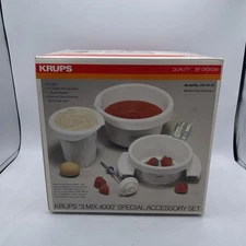 Krups 3 Mix 4000 Special Accessory Set NEW BOX Bowl Beaker Strainer Puree Rod