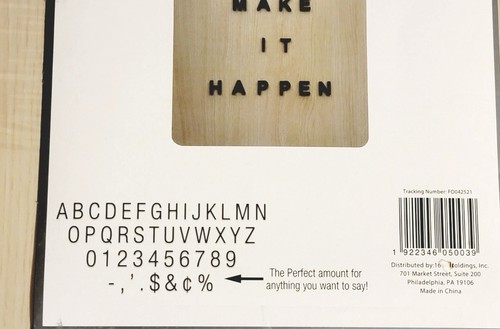 Magnetic Letter Board By Room 2 Room, 145 Magnetic Letters & Symbols, 11.5x11.5 - Picture 8 of 8