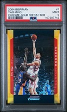 PSA 9 YAO MING 2004-05 Bowman Chrome Draft GOLD REFRACTOR #’d /50 #1