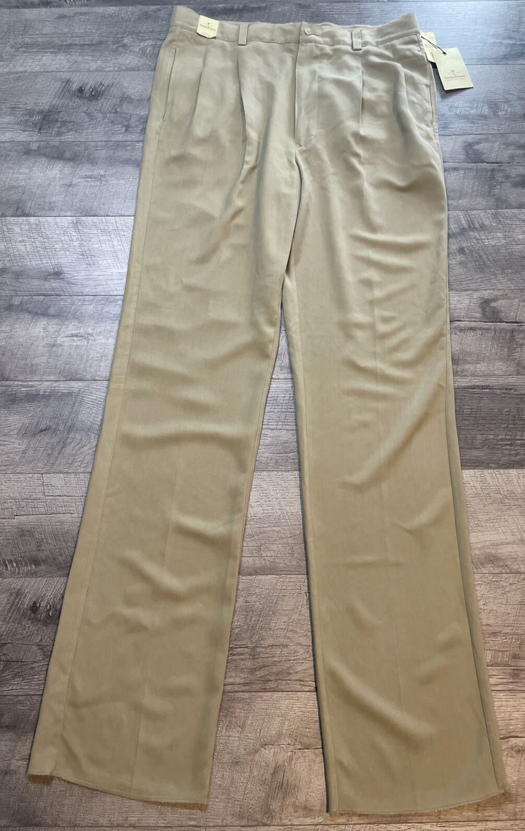 Khaki store silk trousers