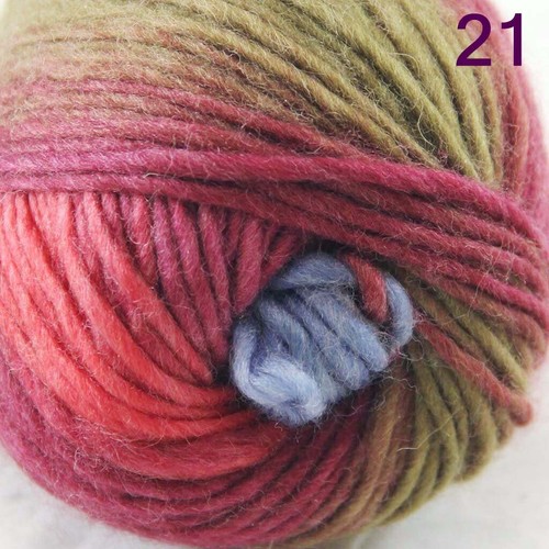 SALE 1ballx50g NEW Chunky Colorful Hand Knitting Wool Yarn Army Green Blue Burgu - Picture 2 of 24