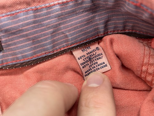 Tommy Bahama Shirt Mens Medium Orange Solid Island Crafted Long Sleeve - Picture 4 of 13