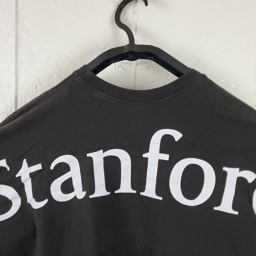 Stanford Shirt Womens Small Black Crew Neck Long Sleeve Graphic Jersey Stretch - Picture 14 of 20