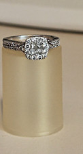 9CT  White Gold  .50 Half Carat Cushion Shape Diamond Ring.