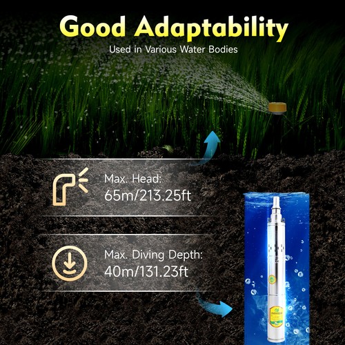 24V 370W DC Brushless Solar Water Pump Deep Well Submersible Pump 2860r/min - Picture 2 of 16