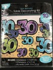 30th Birthday Party Supplies Table Decorating Kit 10 Metallic Decorations & conf