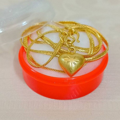 Thai Gold plated 24k Solid Necklace Yellow Chain Pendant Weight 2 Salung Jewelry - Picture 5 of 10
