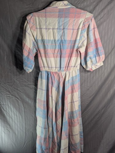 Vintage Cottagecore pastell kariertes Frühlingskleid ideal für Ostern Größe S - Bild 6 von 9