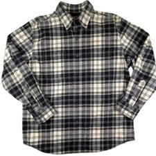 Ridgecut Toughwear Shirt Mens Large Flannel Green Black Plaid Button Down Collar