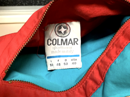 RARE and RAD Vintage 80s Apple Computer Colmar Red Jacket Coat Mac Rainbow Logo - Picture 6 of 18
