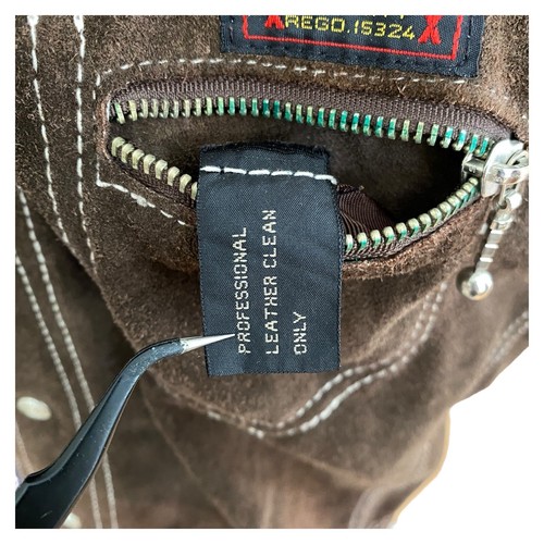 Vintage Diesel Jeans Workwear 8077-R Brown Suede Trucker Jacket Men's Large UK42 - Picture 20 of 21