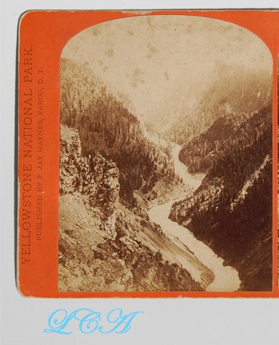 F Jay HAYNES Parque Nacional Yellowstone VISTA Fargo TERRITORIO DAKOTA Sterioview - Imagen 2 de 2