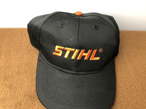 STIHL Outfitters Apparel Black/Orange Logo Officially Licensed Adj Hat Cap - Picture 2 of 6